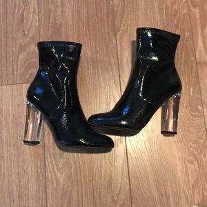 Steve Madden patent leather booties